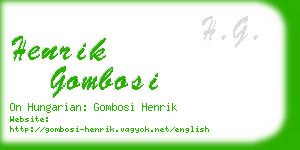 henrik gombosi business card